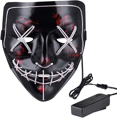 Masquerade освещает вверх маску чистки хеллоуина светящую с 10 цветами разницы