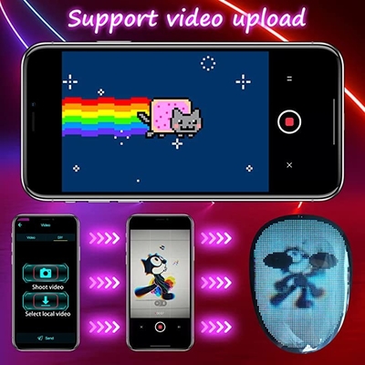 Сторона преобразовывая видео изображения Gif маски СИД цифров Programmable