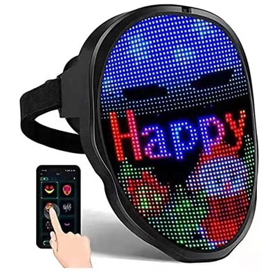 Фото изображения USB перезаряжаемые DIY маски СИД партии управлением ПРИЛОЖЕНИЯ на хеллоуин Cosplay